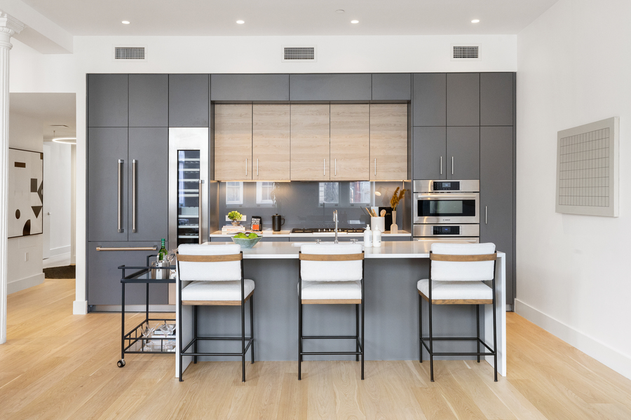 view of the kitchen from counter