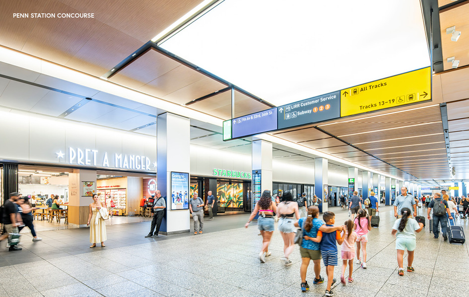 Penn Station Concourse - Pret A Manger - Starbucks