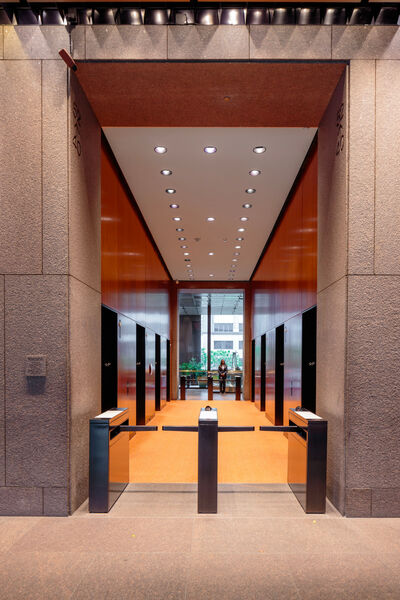 turnstile view of lobby