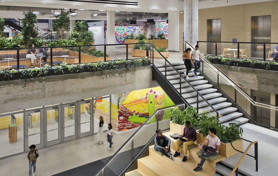 aeriel view of main stair