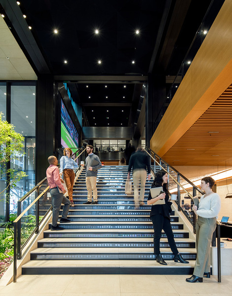 Interior of Penn 1 - View of Social Stairs