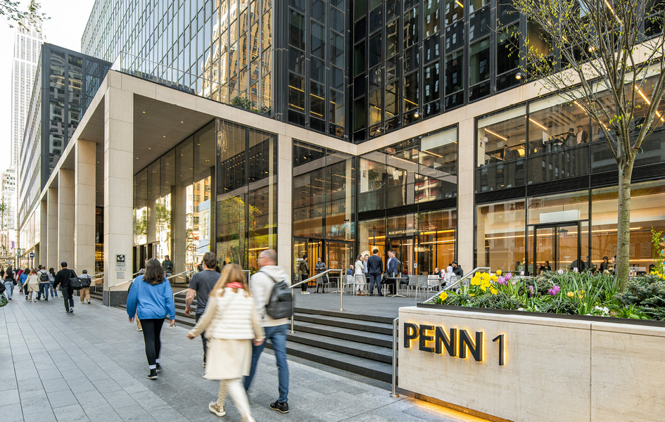 Frontal View of Penn 1 Lobby Entrance