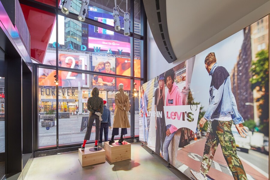 Interior view of Building's Levi's Store
