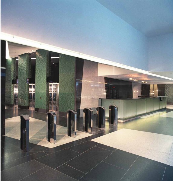Building Interior Elevator and Reception Area